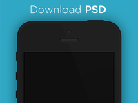 Flat iPhone 5 Black & White - PSD