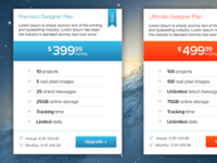 Pricing table 