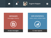 Backend panel header