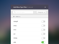 Modal/filter thing