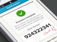 Payment confirmation