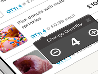 Checkout Basket - Change Quantity popover