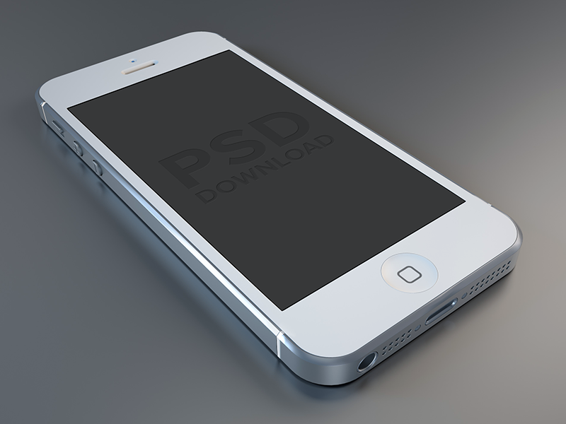 Dribbble - iPhone5 PSD (White) by Creativedash