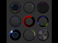 9 Glowing UI elements – Free