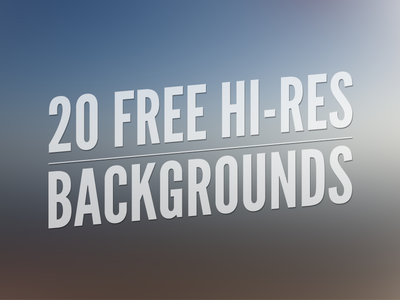 Download 20 Free Hi-Res Backgrounds