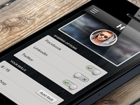 iPhone App UI - Settings Page