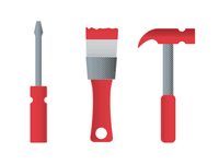Halftone Hardware Icons