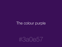 The colour purple