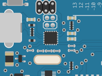 Circuit board closeup