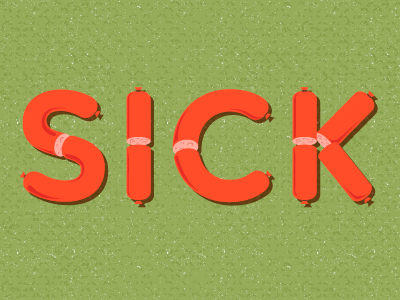 Sick on Dribbble   Sick Of Sausage By Huilin Dai