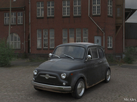 Fiat 500 3D Rendering