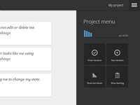 Scrummaster Project Menu