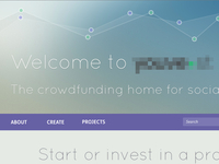 Layout for crowdfunding website