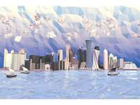 Doha, Qatar Skyline