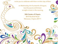 Peacock Invitation