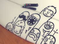 Surfboard doodle