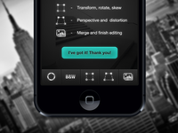 Instructions Screen for Photo Manipulation App