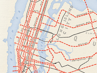 Colouring - Planned Subway Expansion, NYC, 1920