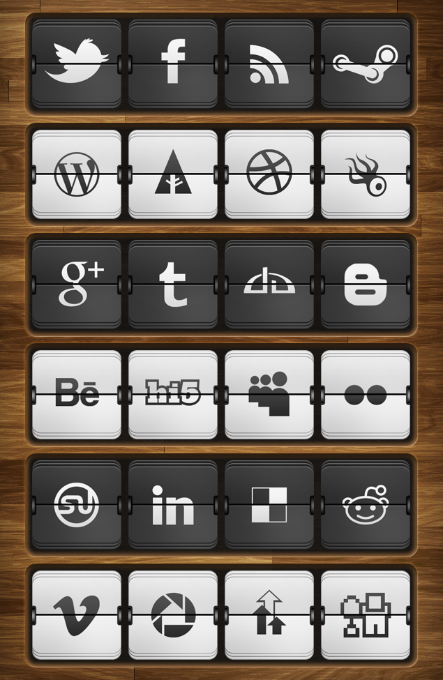 Flip-clock-social-icons-full-view