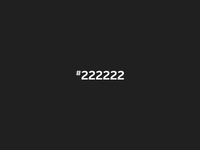Almost Black #222222