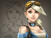 color process girl