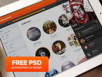 PSD (Free download) Grooveshark Design