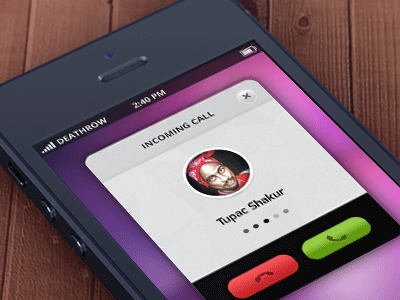 Download (Free PSD) Tupac is Alive!!! Incoming Call