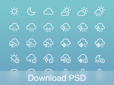 Download Weather Icons PSD