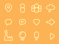 Rounded icons set 