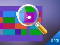 Magnifying Glass PSD Freebie