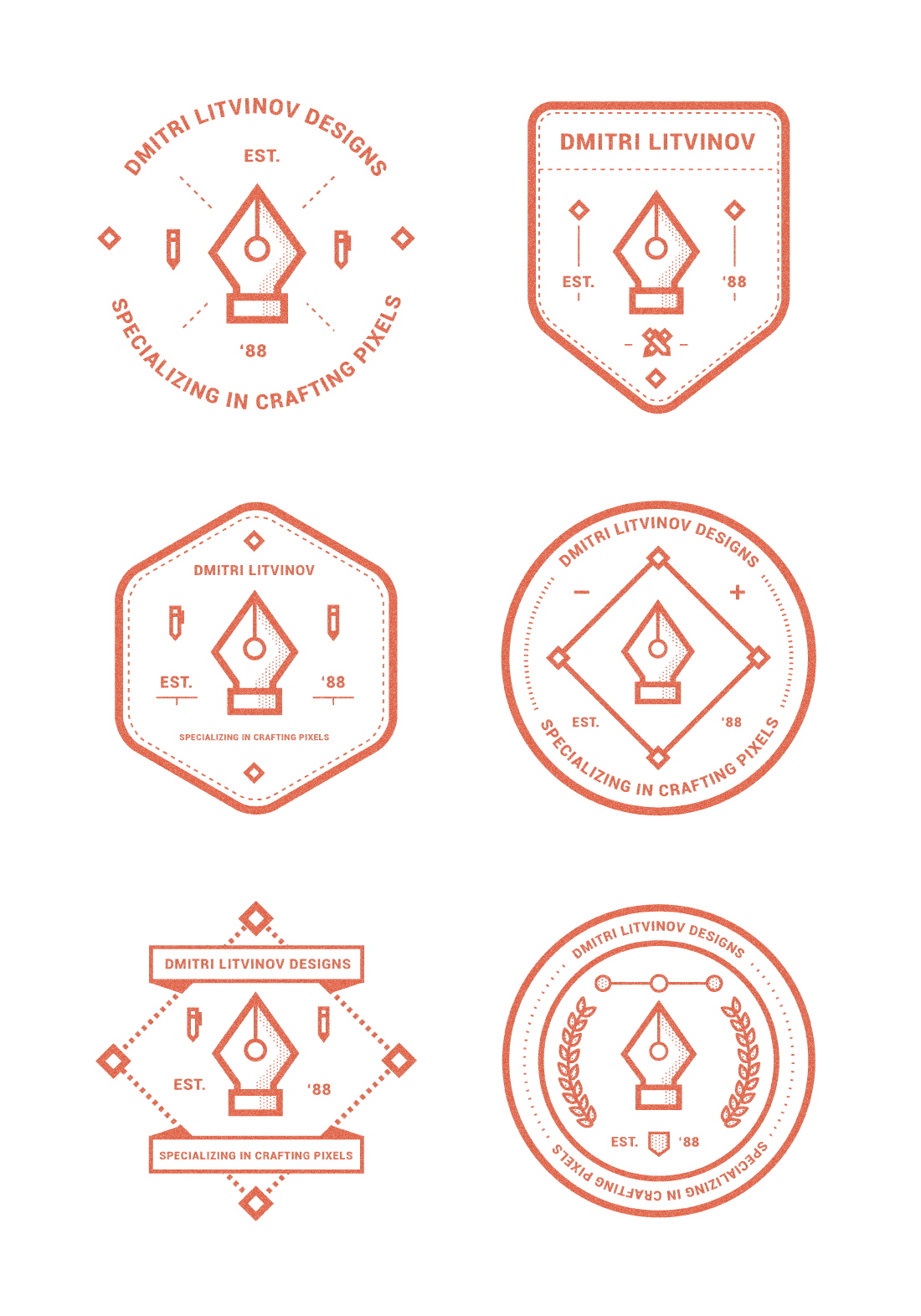 badges long Graphic Design Inspiration