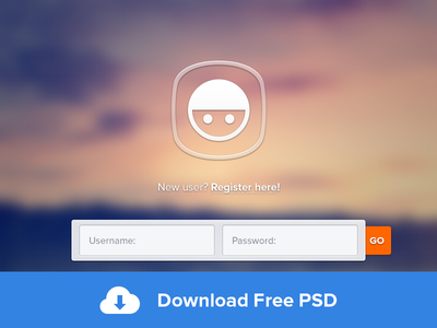 Download Free login PSD