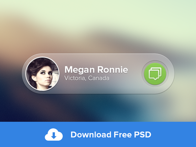 Download Message Widget Free PSD
