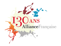 Logo pour les 130 ans de l'Alliance française