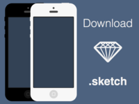 Flat iPhones [.sketch]