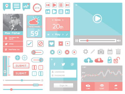 Flat Ui Kit by Zachary VanDeHey Flat Ui Kit by Zachary VanDeHey