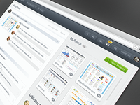 Web App Dashboard with activity stream
