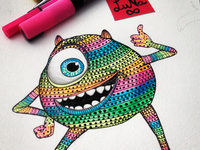 Fan art MonstersInc by Luna Portnoi