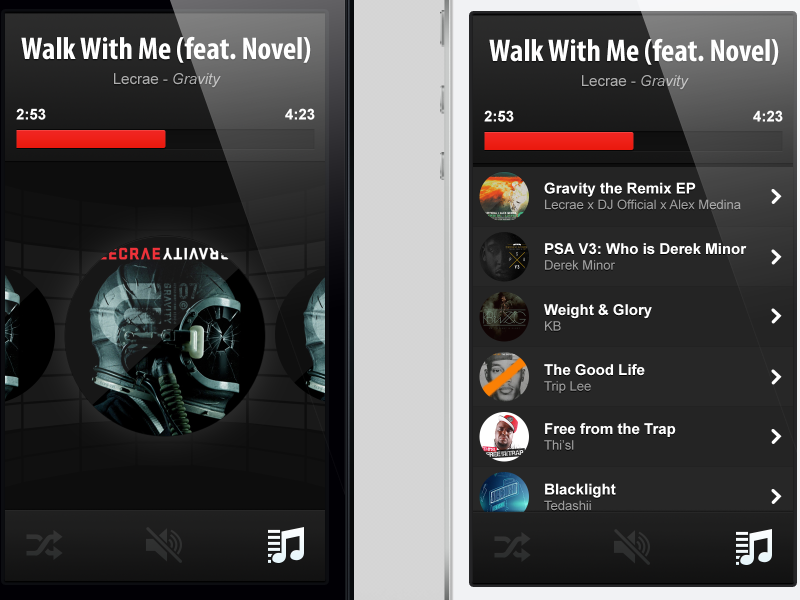 Playlist shot