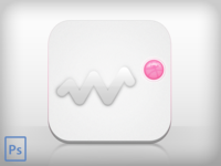Dribbble Icoming Icon (psd freebie)
