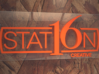 Station16 logo wall
