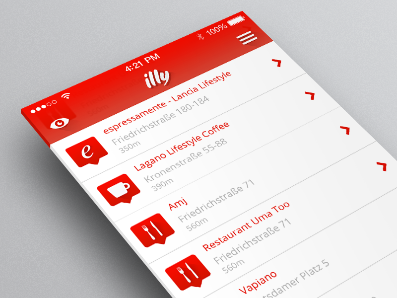 illy Locator – List