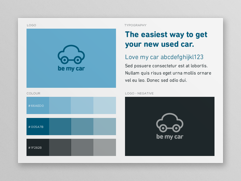 be my car – Quick styleguide