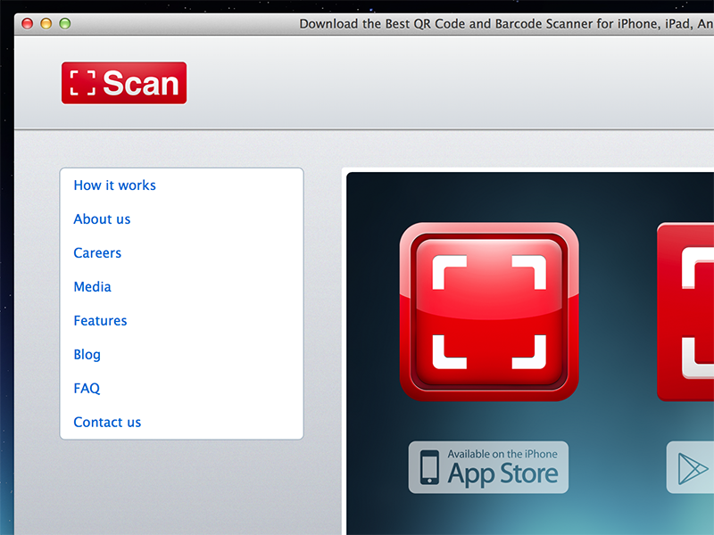 App Download Buttons - Scan