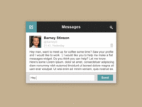 Flat Messaging Widget
