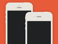 iPhone 5-4S flat PSD