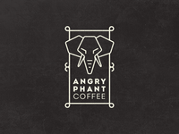 Angryphant Coffee Vintage Fantasy Logo