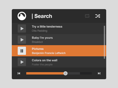 Download Rebound Mini UI Player Grooveshark