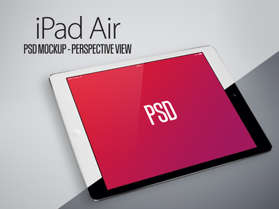 Download iPad Air PSD Mockup Perspective View