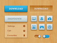 Bold Woody UI [Free .psd]